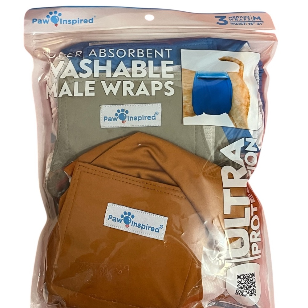 Inspire Blue and Brown Dog Housebreaking Wraps